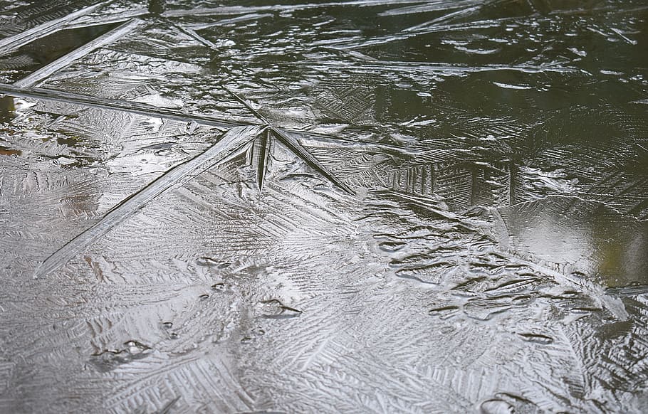 Patterns, Ice, Pond, Winter, Nature, ice patterns, ice, pond, water, pattern, cold