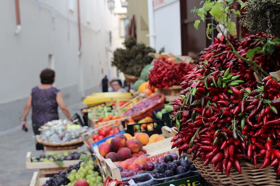 shallow, focus photo, chili pepper, puglia, italy, south, country, apulia, holiday, holidays