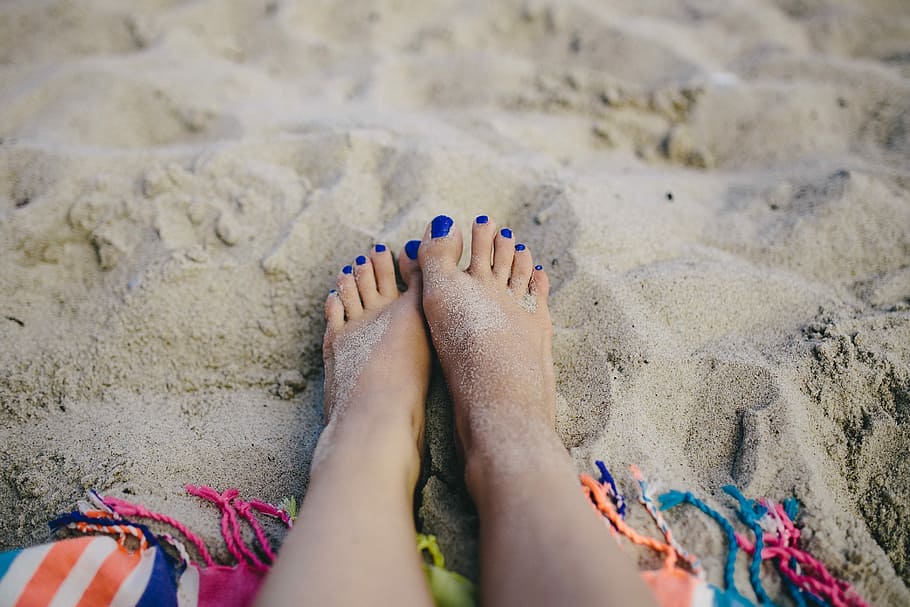 together, beach, female, foot, girl, sand, summer, woman, blanket, holidays