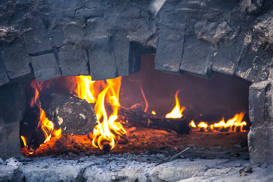 bread, furnace, firebox, kindling, fire, burning, fire - natural phenomenon, heat - temperature, flame, nature