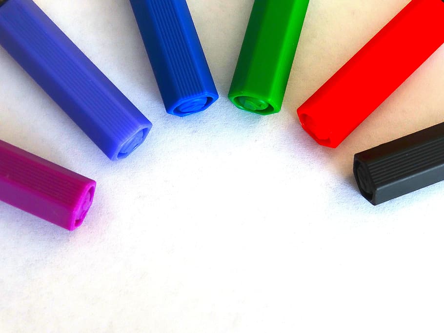 Felt Tip, Pens, Colour Pencils, Color, felt tip pens, paint, draw, colorful, rainbow colors, multi colored