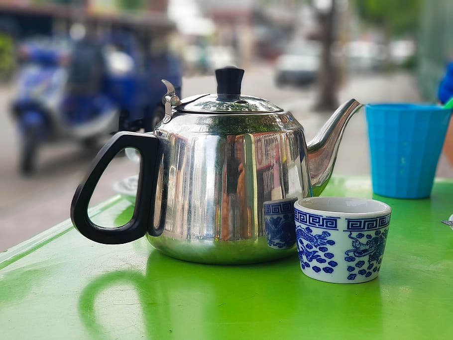 tea pot, morning, tea, hot, focus on foreground, close-up, teapot, table, drink, still life