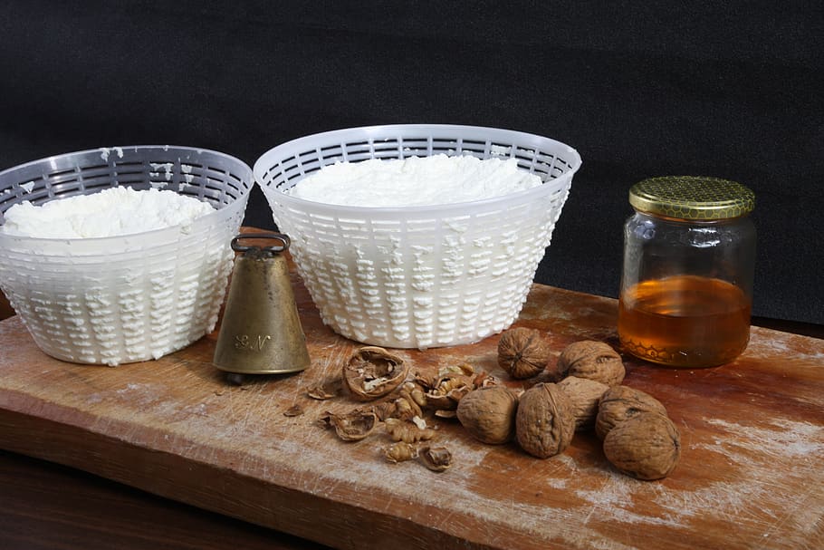 ricotta, food, cheese, container, food and drink, indoors, still life, spice, table, freshness