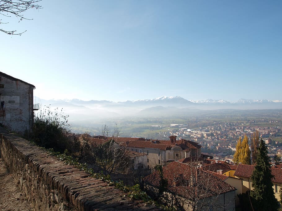 Landscape, Village, Italy, Mondovi, piedmont, mountain, architecture, europe, cityscape, town