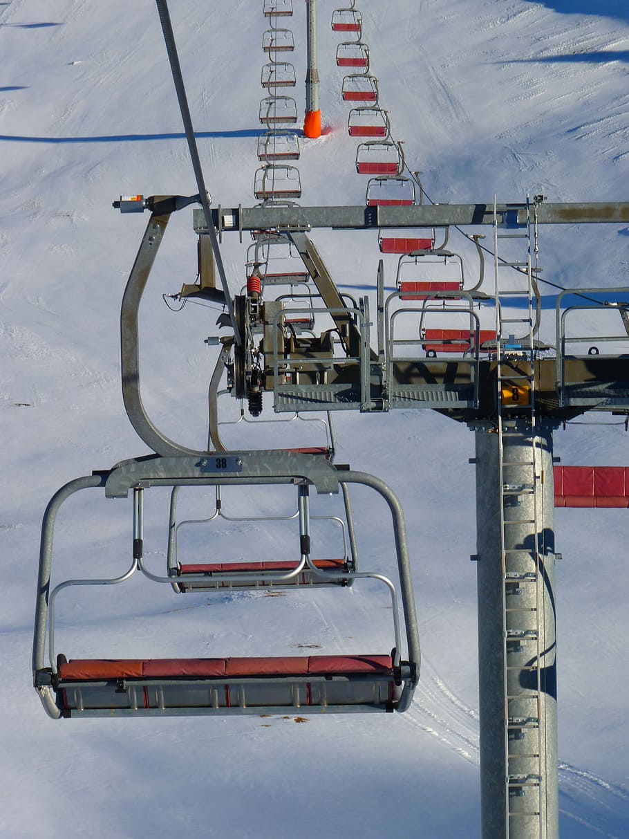 Chairlift, Lift, Skiing, Gondola, cable car, transportation, industry, freight transportation, day, outdoors