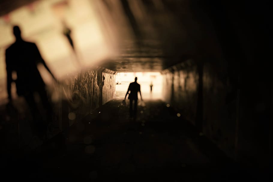 man, character, a person, shadow, view, life, gloom, guy, tunnel, male