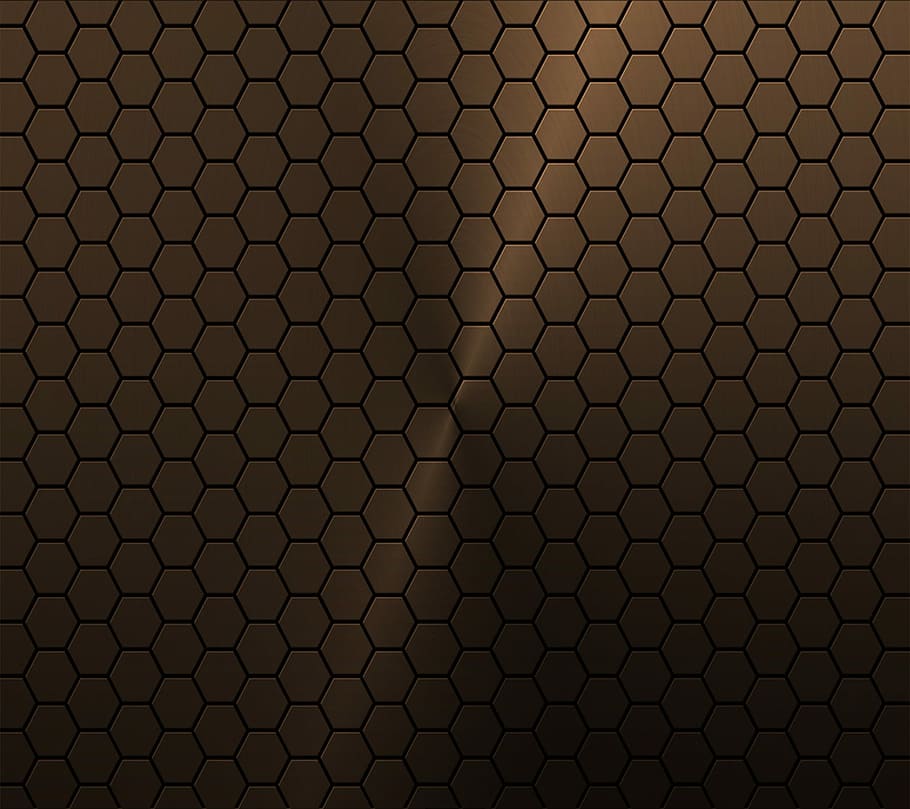 Copper, Honeycomb, Background, Vector, copper honeycomb, textured, dark, pattern, backgrounds, macro
