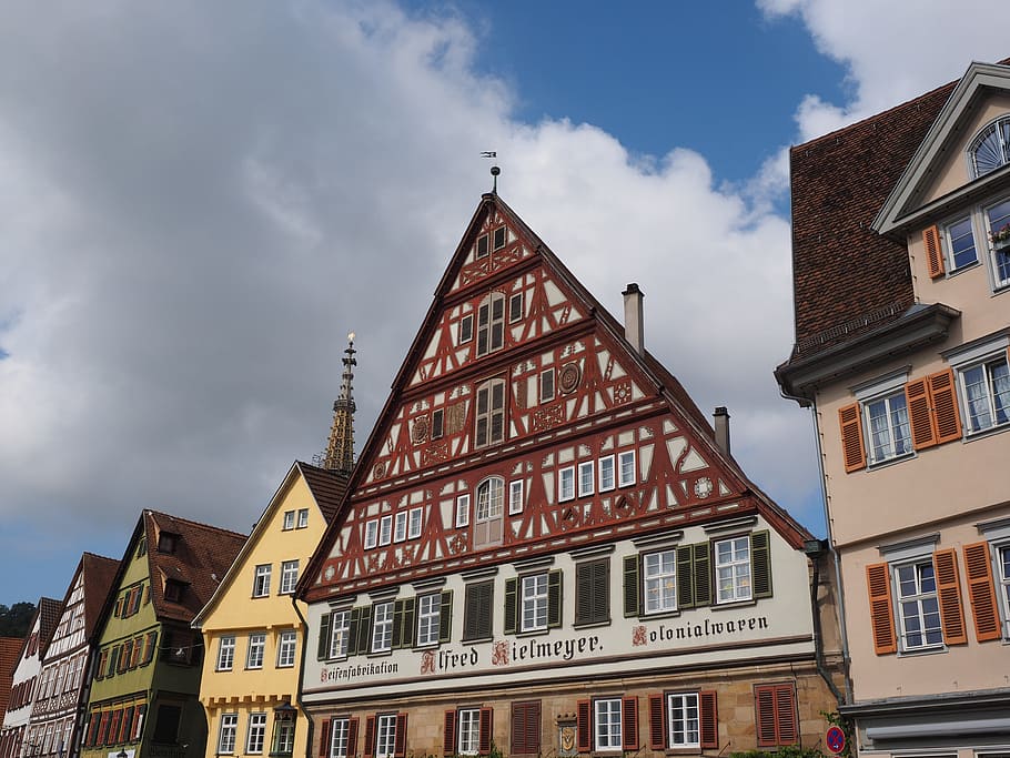 Esslingen, Old Town, Fachwerkhaus, Truss, architecture, timber framed building, facade, fachwerkhäuser, historically, building