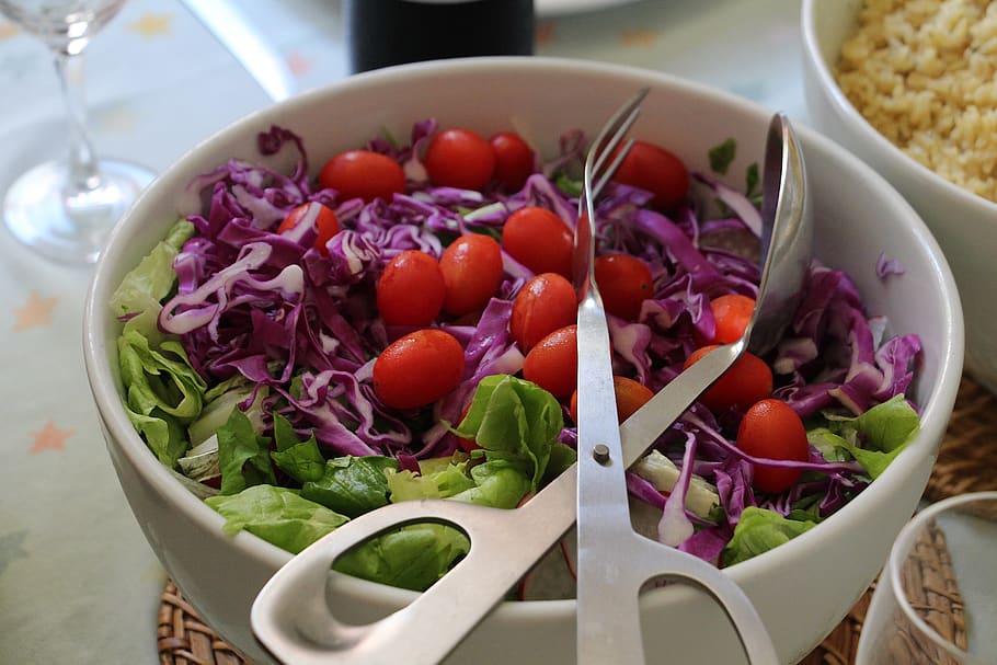 baixo carboidrato, salada, tomate, alface, perder peso, comida saudável, vegan, vegetal, comida, alimentação saudável