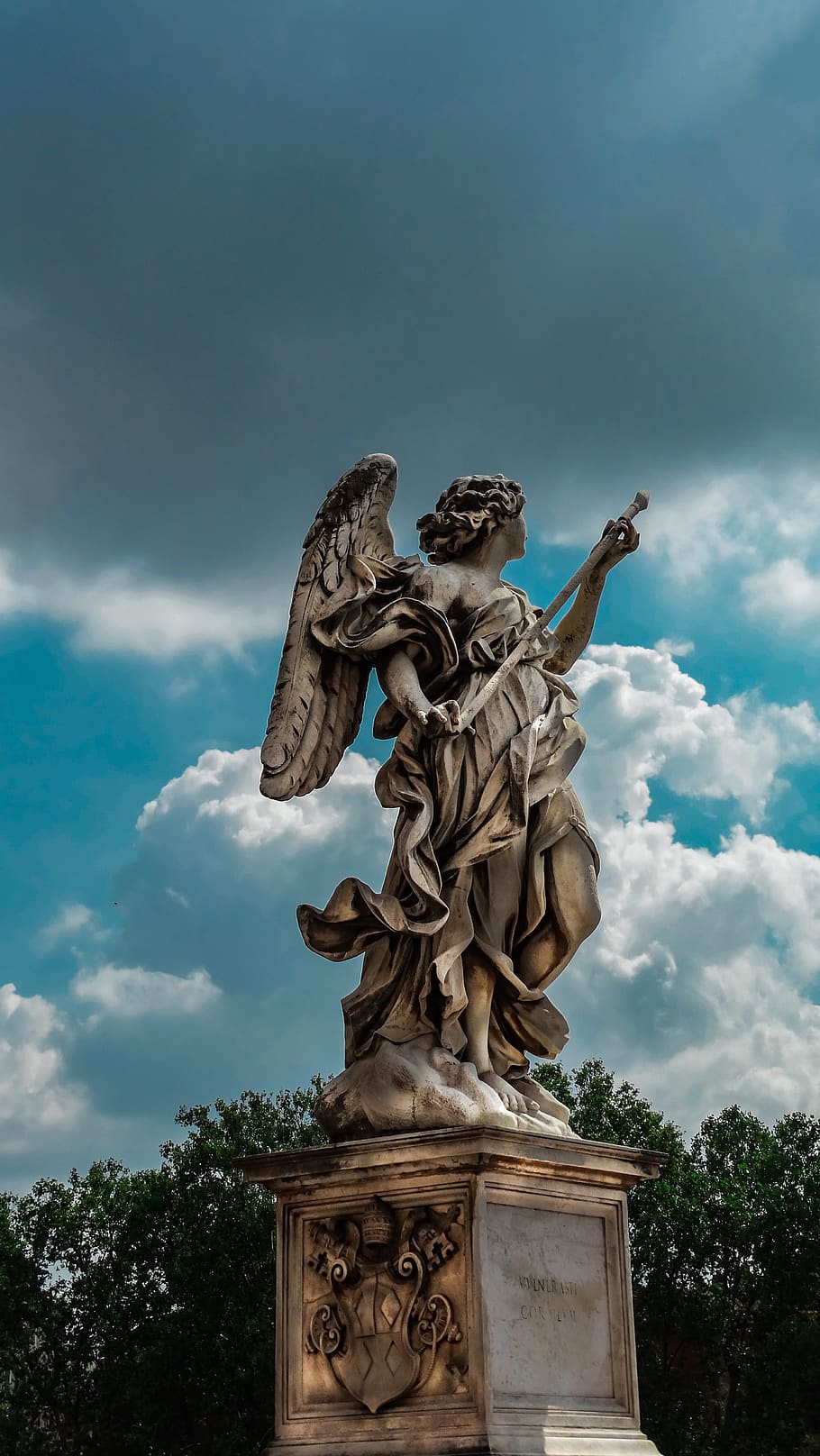 rome, bridge, italy, monument, architecture, angel, sculpture, the statue of, historically, tourism