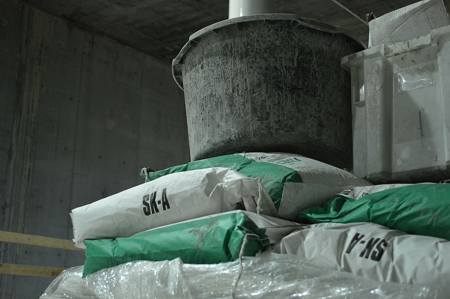 cement, concrete, bucket, construction detail, lower, construction, north-south line, healthcare and medicine, architecture, indoors