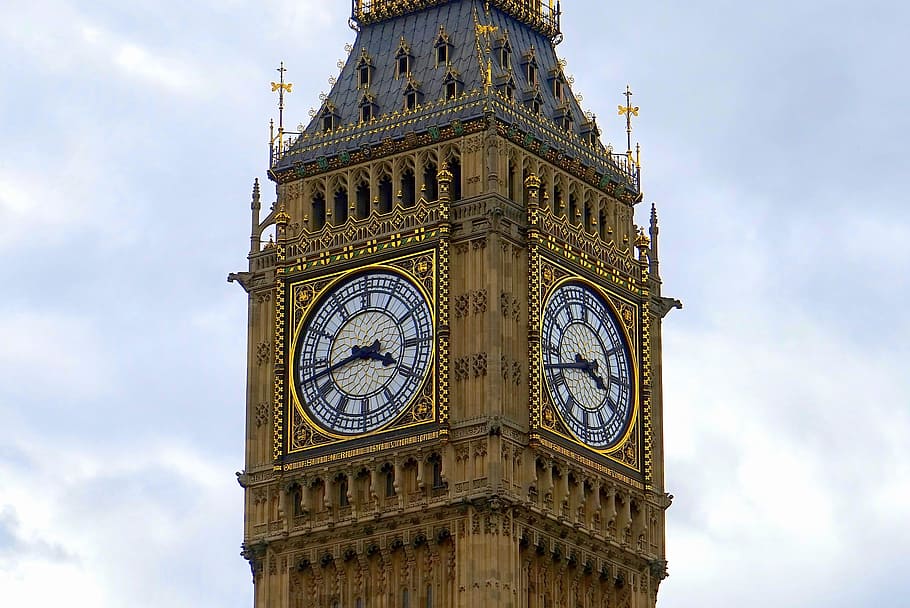 Big Ben, London, England, london, england, ben, big, clock, parliament, landmark, tower