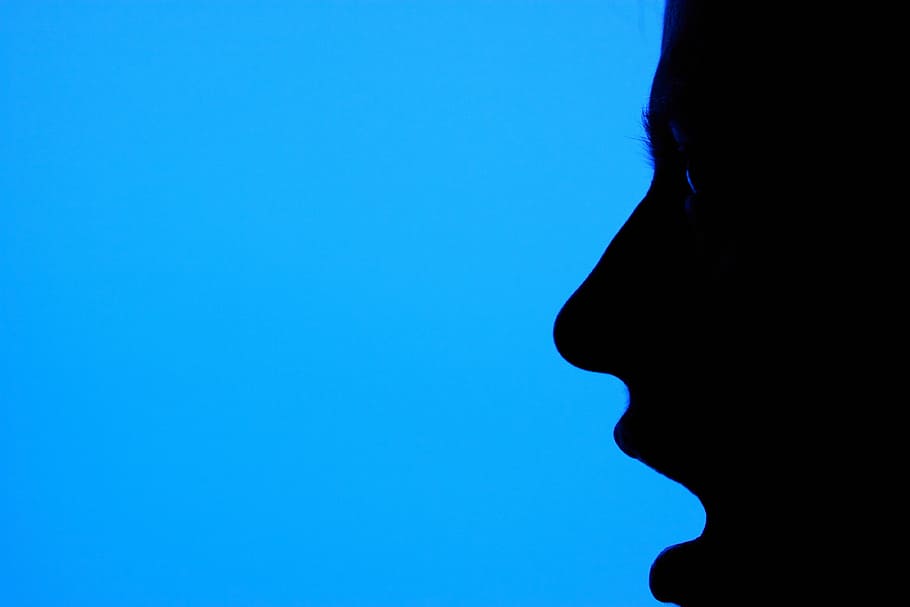 silhouette, human, face, women's, profile, reflection, wonder, be surprised, nose, lip