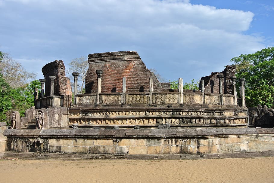 Sri Lanka, ruina, tiempos antiguos, arquitectura, historia, pasado, estructura construida, destinos de viaje, lugar de culto, nube - cielo