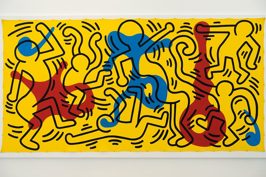 exhibition, museum, art, gallery, kunsthalle, white home, ulm, keith haring, popart, acrylic