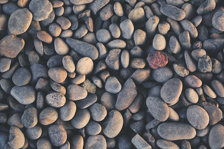 closeup, gray, stones, pebbles, rocks, nature, pebble, full frame, abundance, large group of objects