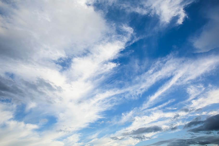 céu, completo, nuvens, mínimo, minimalista, azul, natureza, clima, nuvem - céu, dia