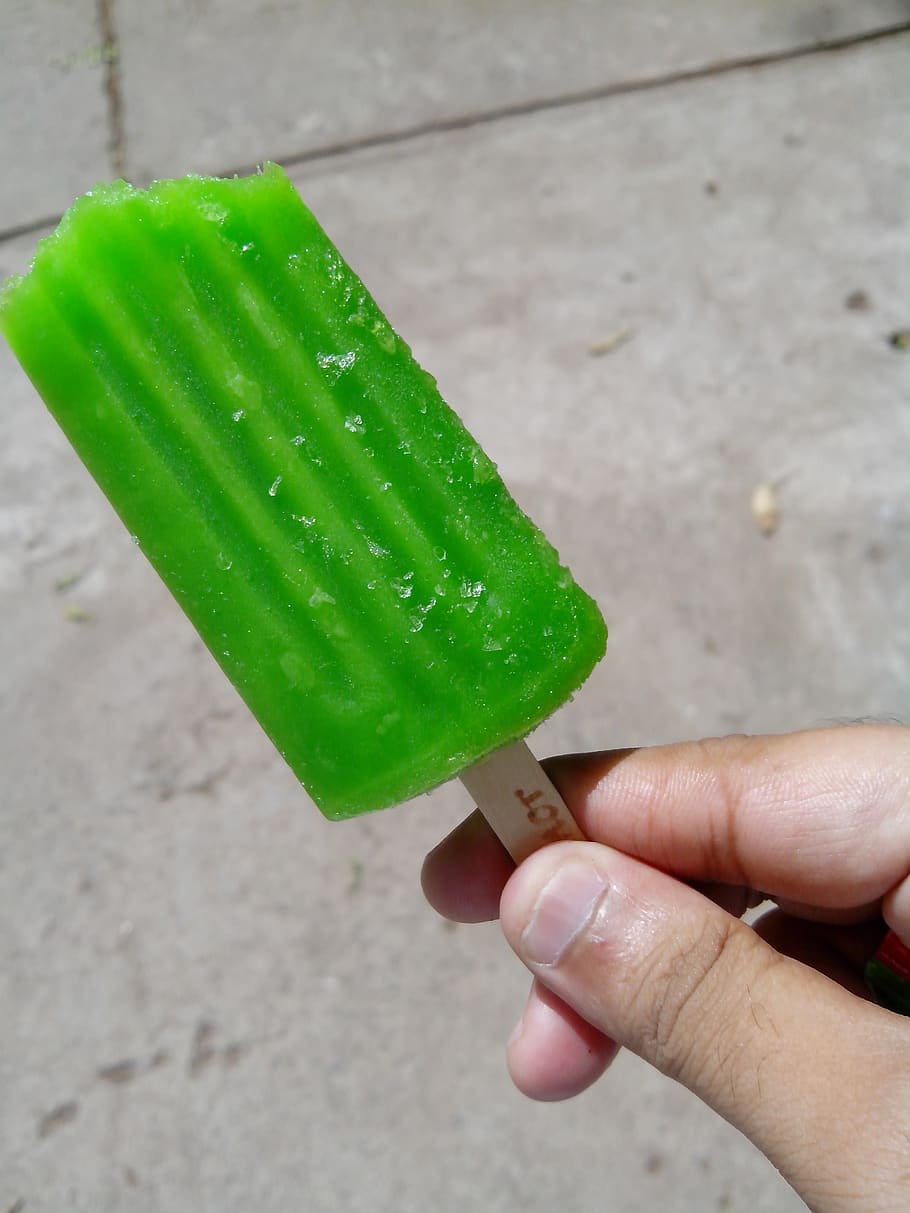 ice candy, summer, cooler, green ice candy, dessert, ice, candy, food, sweet, cold