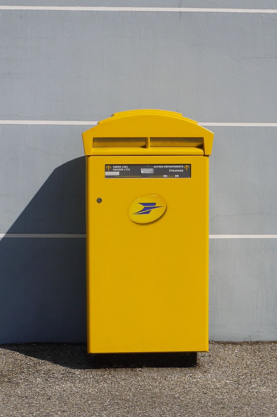 yellow, machine, wall, Mailbox, Postbox, French, Post, Letter, french post, postal