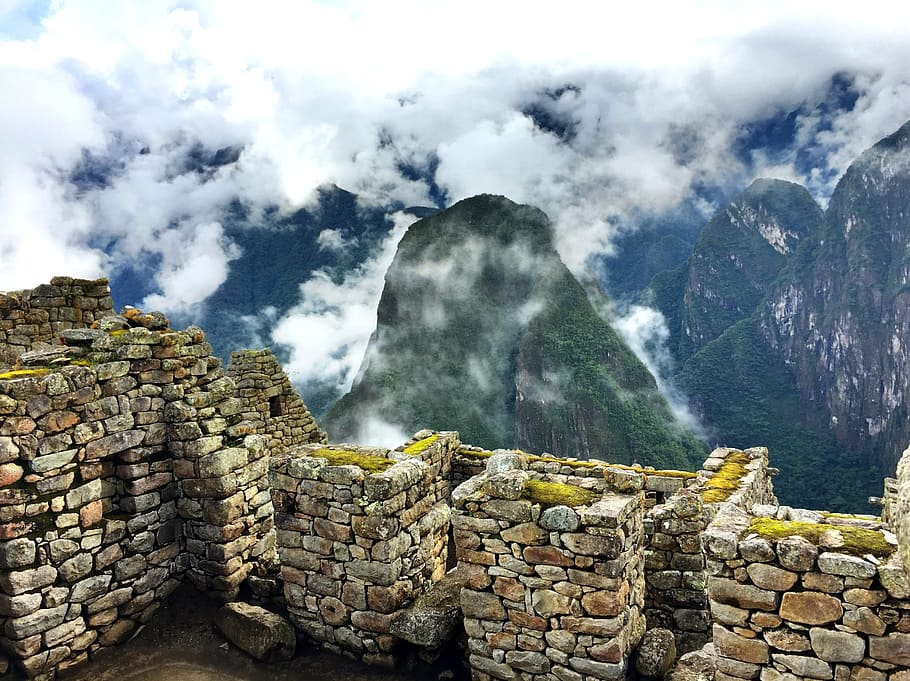 Perú, Machu Picchu, Machu, Picchu, montaña, arqueológico, nube - cielo, arquitectura, belleza en la naturaleza, cielo