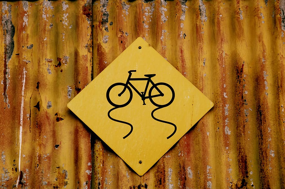 escudo, atenção, bicicleta, tráfego, aviso, sinal de trânsito, risco, criança de aviso, sinal de rua, estrada