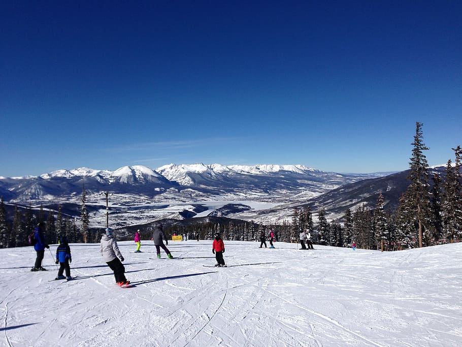 esquí, colorado, pistas, nieve, temperatura fría, invierno, montaña, deporte de invierno, cordillera, grupo de personas