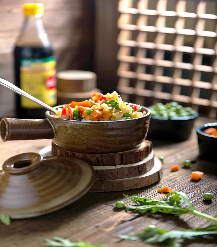 fried rice, casserole, gourmet, food, food and drink, vegetable, freshness, healthy eating, wellbeing, container