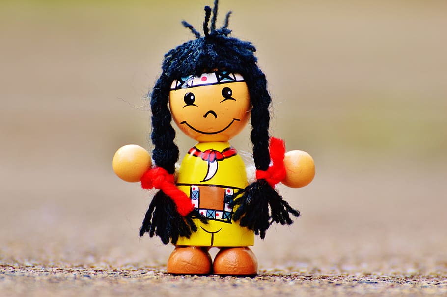 native, american girl plastic toy, brown, surface, native american, american girl, plastic, toy, figure, wood