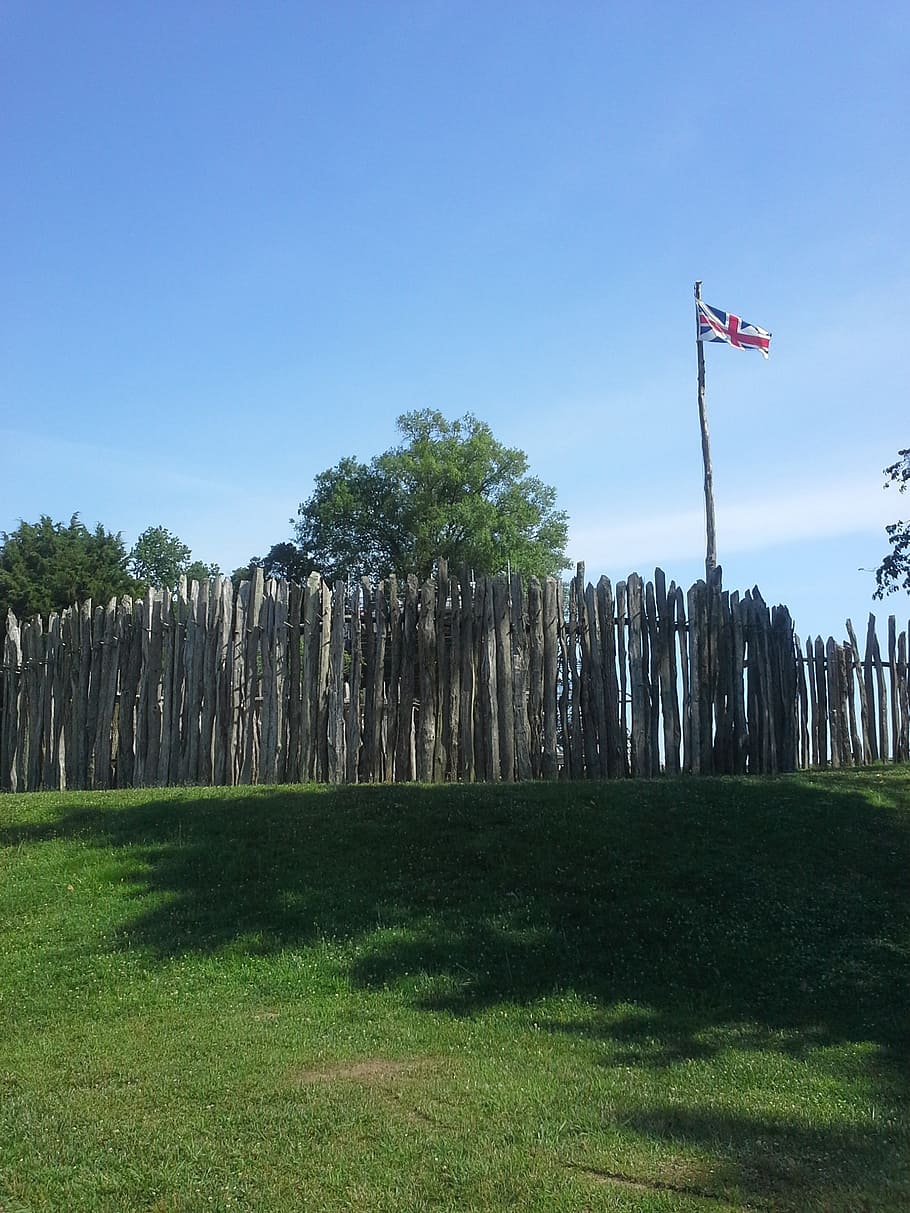 jamestown, fort, fortress, british, flag, america, american, pocahontas, james town, powhatan