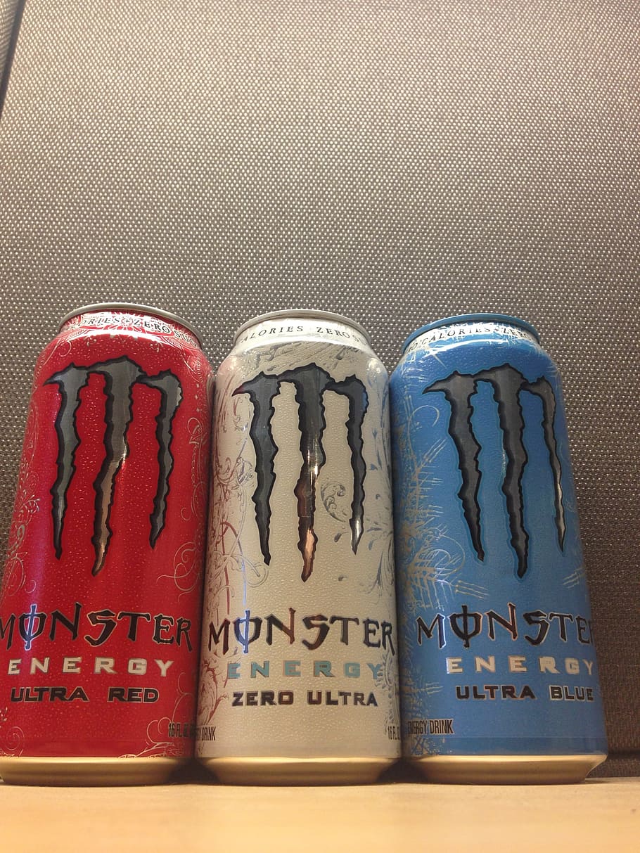 red, white, blue, monster energy cans, Energy Drink, Monster, Energy, drink, monster, energy, beverage