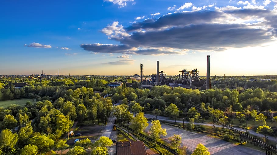 North Landscape Park, Duisburg, área de Ruhr, fábrica, industria, acería, arquitectura, lugares de interés, naturaleza, verde