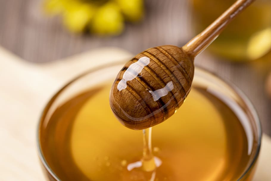 honey, wild, bee, nature, kitchen utensil, close-up, spoon, food and drink, eating utensil, food
