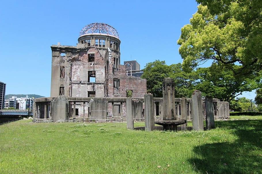 hiroshima peace memorial, hiroshima, war, nuclear, bomb, atomica, japan, the second world war, monument, peace