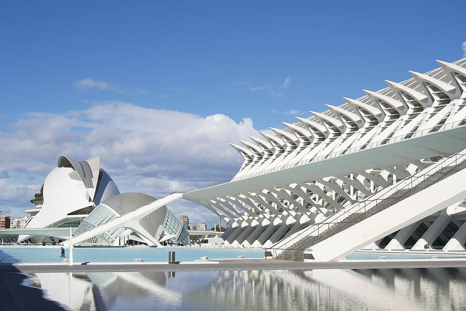 city, arts, sciences, City Of Arts And Sciences, modern architecture, valencia, travel, spain, sky, cloud - sky