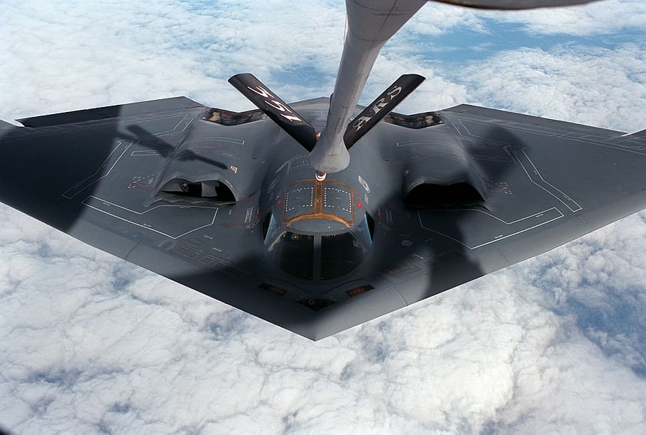 gray aircraft, aircraft, delta wing, stealth bomber, radar, stealth fighter, fly, military, usa, army