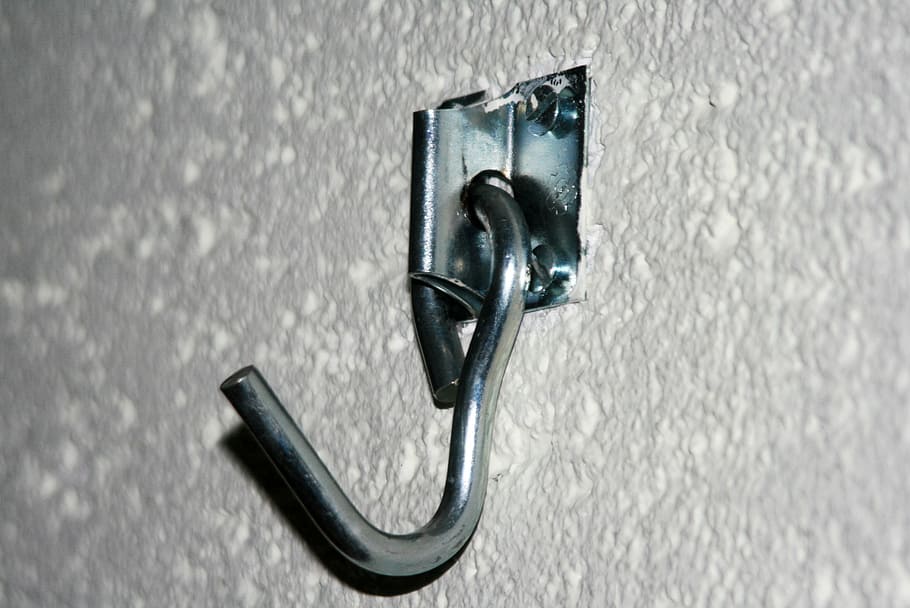 hook, check mark, last, hammock, hang, metal, close-up, indoors, single object, wall - building feature