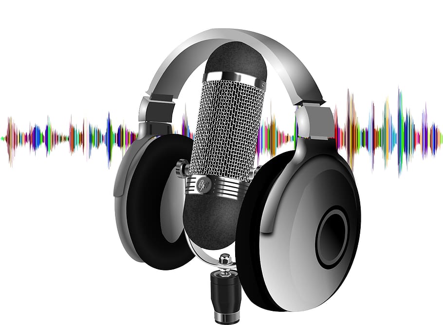 podcast, headset, microphone, wave, sound, radio, audio, internet, voice, headphones | Pxfuel