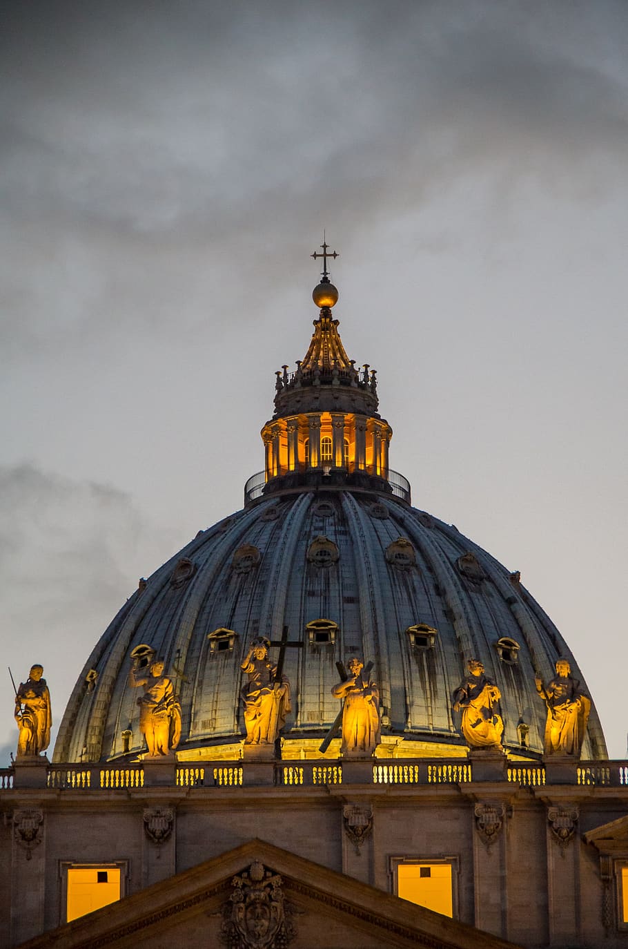 Basílica de San Pedro, Roma, Ciudad del Vaticano, Abendstimmung, arquitectura, iglesia, hito, religión, Vaticano, cúpula