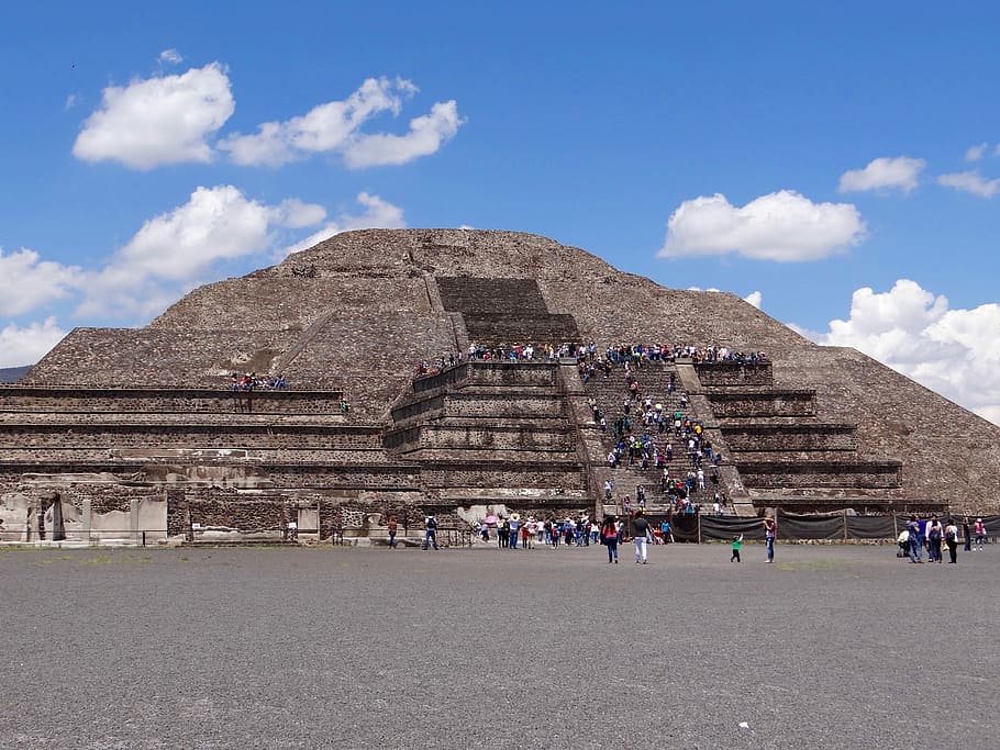 Piramida, Teotihuacan, Aztec, piramida matahari, meksiko, sejarah, tujuan perjalanan, peradaban kuno, kuno, kehancuran lama
