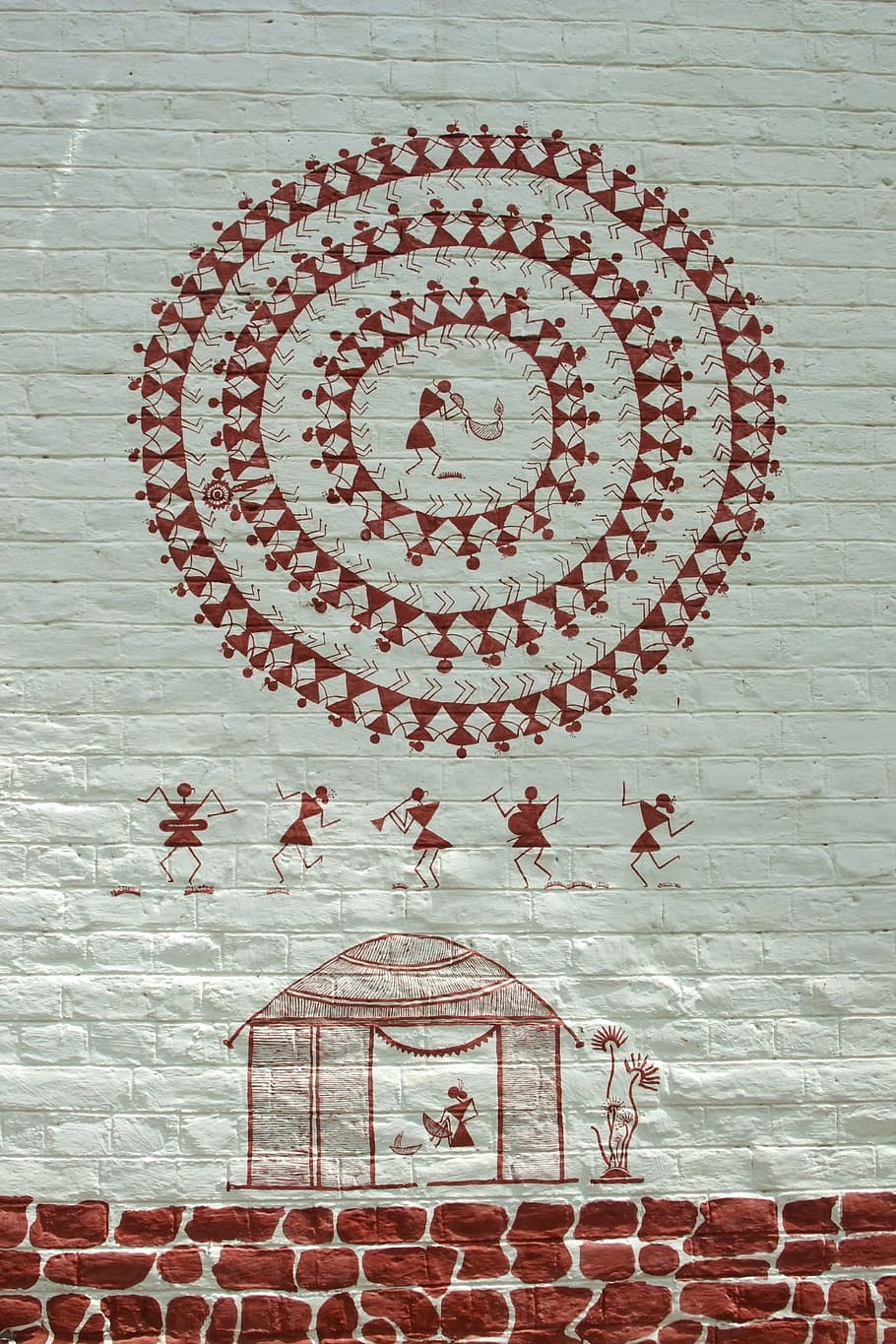 Warli, Dibujo, Pune, Muro, Etno, Motivo, arquitectura, muro - Característica del edificio, símbolo, patrón