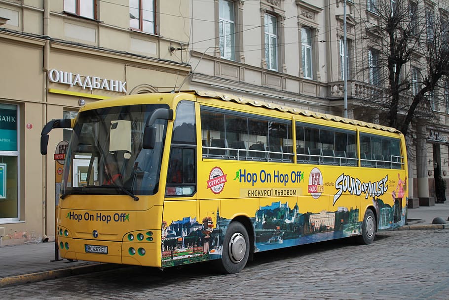 street, bus, megalopolis, the transportation system, road, ukraine, city, lviv, excursion, travel