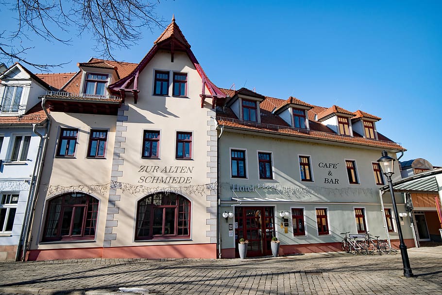 Naumburg, Sajonia-Anhalt, Alemania, casco antiguo, lugares de interés, antigua fragua, edificio, exterior del edificio, arquitectura, estructura construida