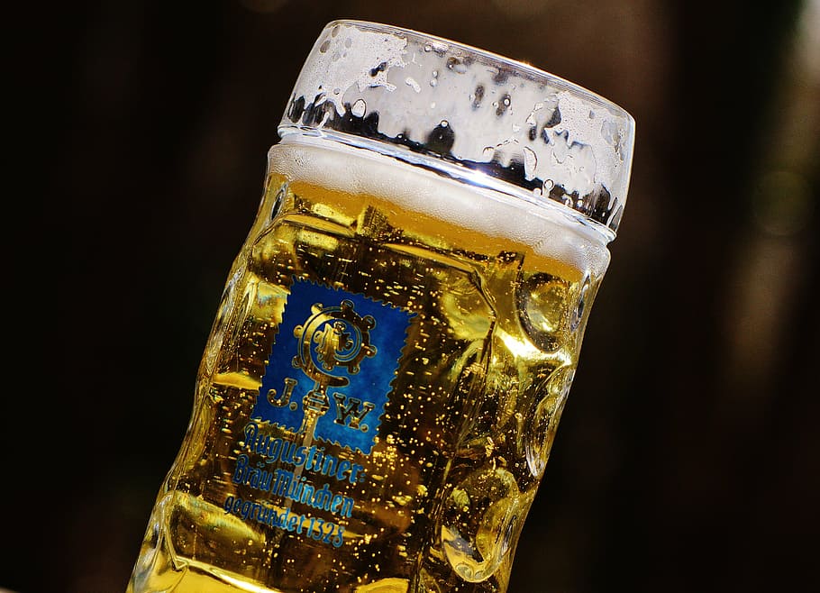 beer, beer garden, thirst, glass mug, drink, beer glass, beer mug, refreshment, bavaria, munich
