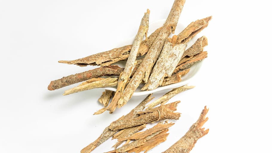 Dried, Cassia, Bark, White, Table, dried cassia, bark, background, ayurveda, medicine, therapy