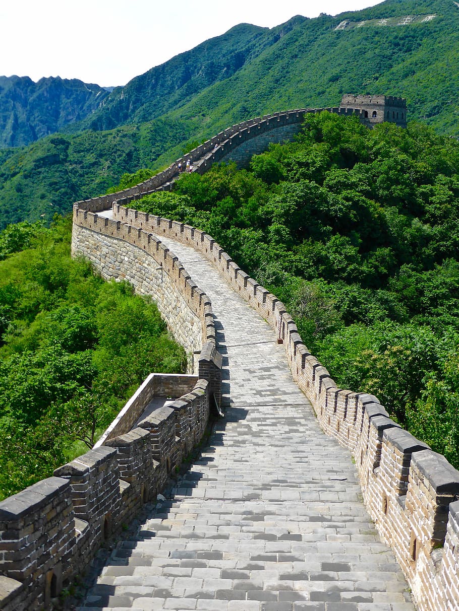 gran, pared, china, gran muralla china, chino, famoso, patrimonio, hito, histórico, escénico