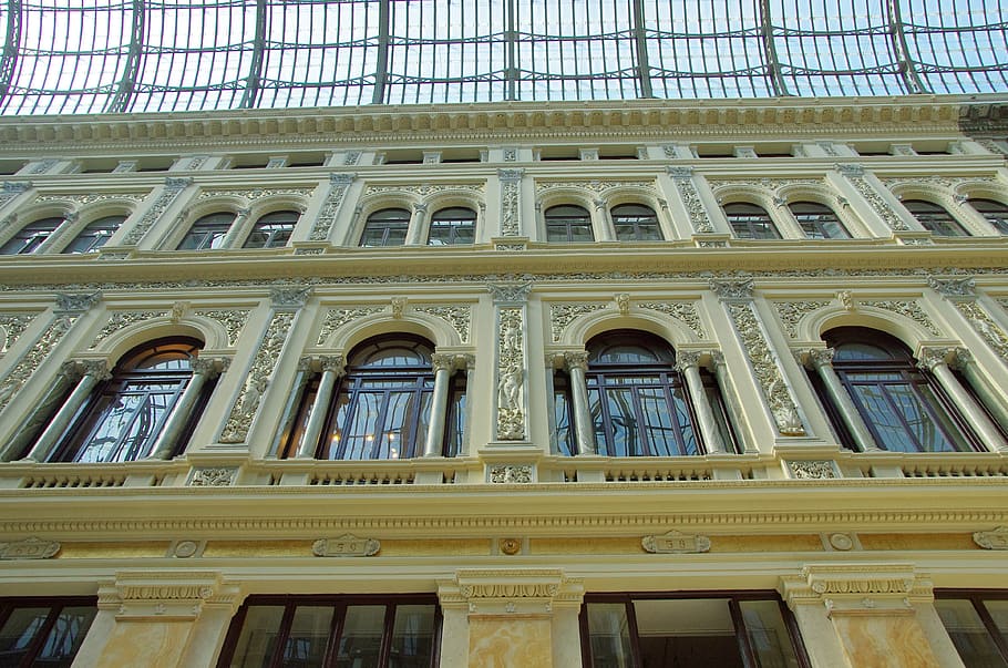 Italia, Naples, Galleria Umberto I, emmanuele rocco, arsitektur, kaca, perdagangan, jendela, fasad, bangunan Eksterior