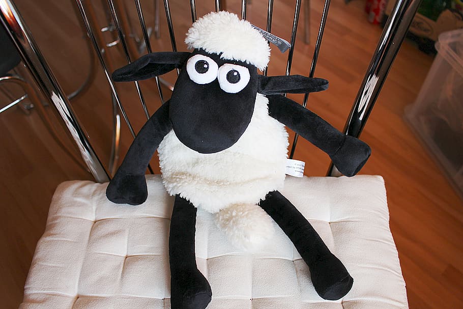 羊のショーン, ぬいぐるみ, 羊, テディベア, かわいい, お祝い, おもちゃ, 表現, 屋内, 哺乳類