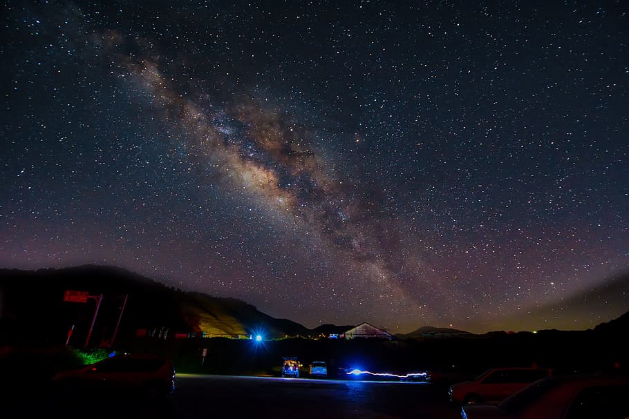 constelaciones, montaña taiwan hehuan, galaxia, vista nocturna, noche, estrella - espacio, cielo, paisajes - naturaleza, espacio, astronomía