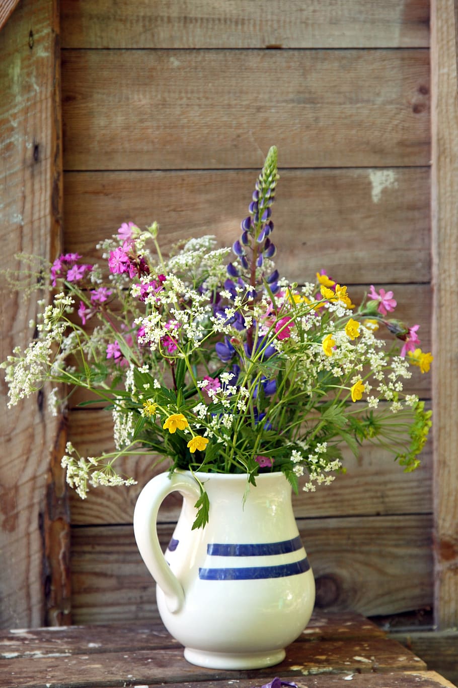 wild flower, corsage, kukkavaasi, summer flower, jug, flower, vase, flowering plant, plant, freshness