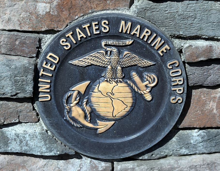 united, states marine corps badge, Marines, Marine Corps, Military, armed, service, veteran, warfare, infantry